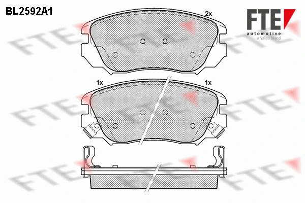 Brake Pad Set, disc brake (BL2592A1)