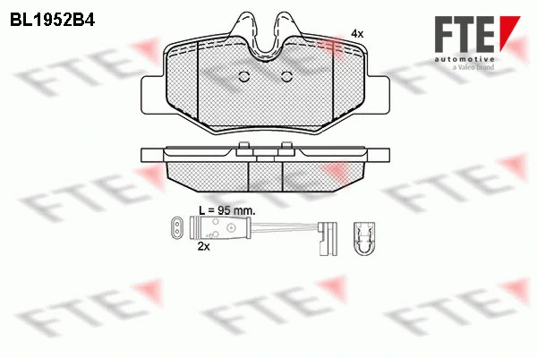 Brake Pad Set, disc brake (BL1952B4)