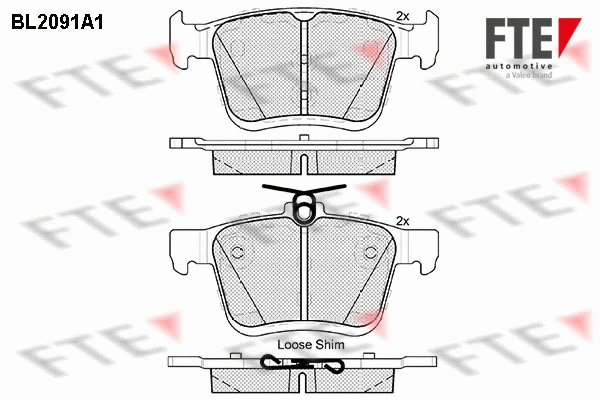 Brake Pad Set, disc brake (BL2091A1)