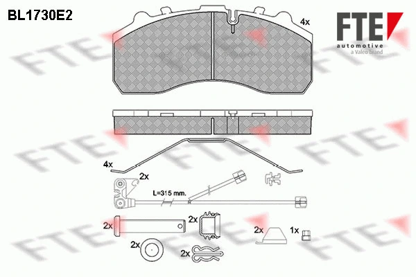 Brake Pad Set, disc brake (BL1730E2)