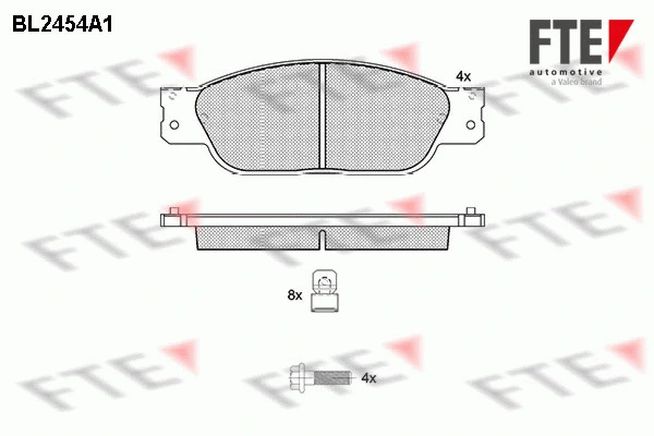 Brake Pad Set, disc brake (BL2454A1)