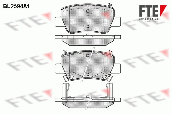 Brake Pad Set, disc brake (BL2594A1)