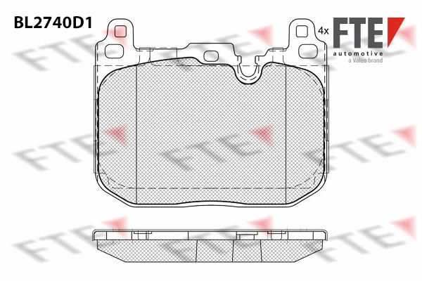 Brake Pad Set, disc brake (BL2740D1)