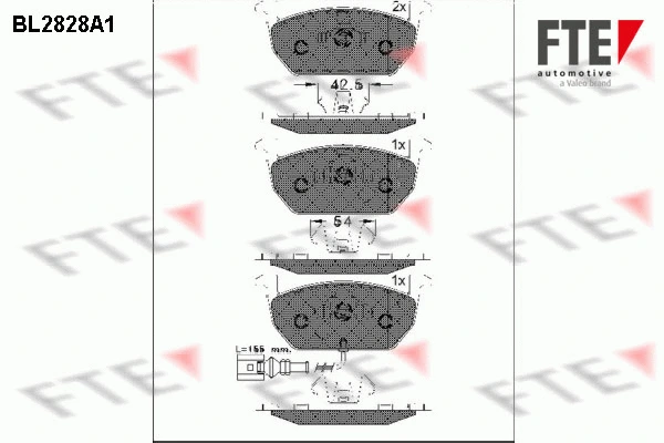 Brake Pad Set, disc brake (BL2828A1)