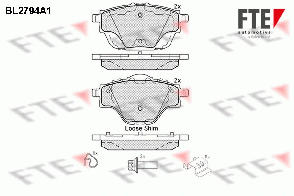 Brake Pad Set, disc brake (BL2794A1)