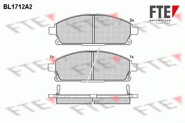 Brake Pad Set, disc brake (BL1712A2)