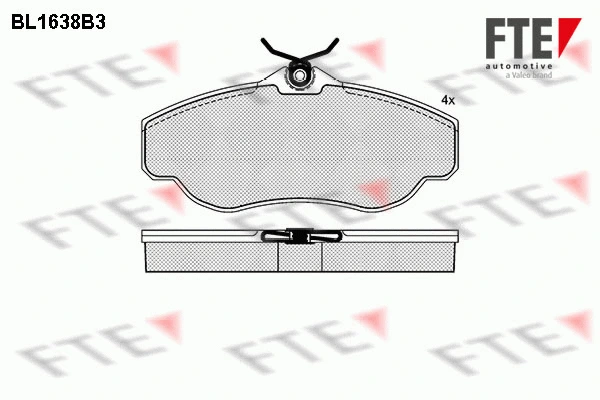Brake Pad Set, disc brake (BL1638B3)