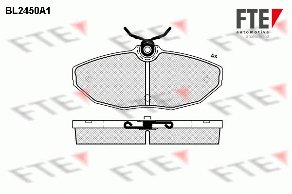 Brake Pad Set, disc brake (BL2450A1)