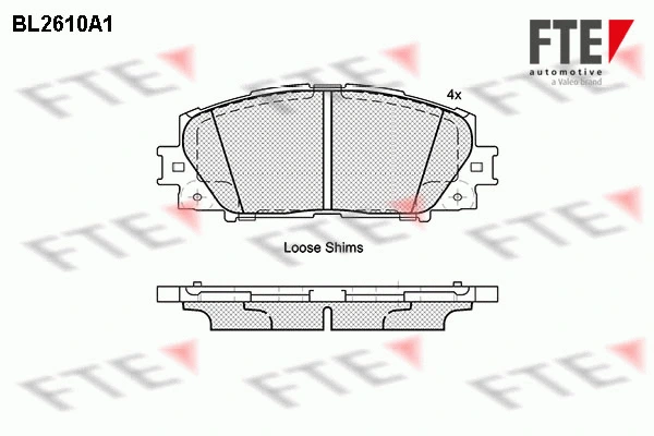 Brake Pad Set, disc brake (BL2610A1)