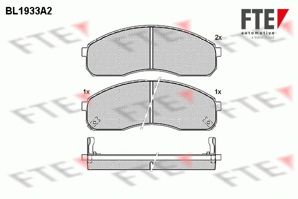 Brake Pad Set, disc brake (BL1933A2)