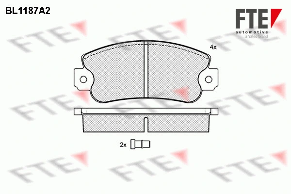 Brake Pad Set, disc brake (BL1187A2)