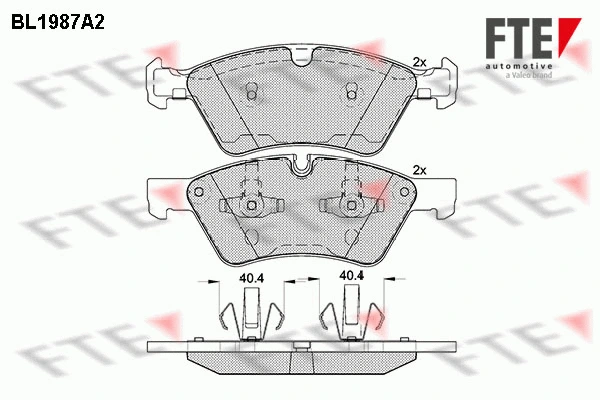 Brake Pad Set, disc brake (BL1987A2)
