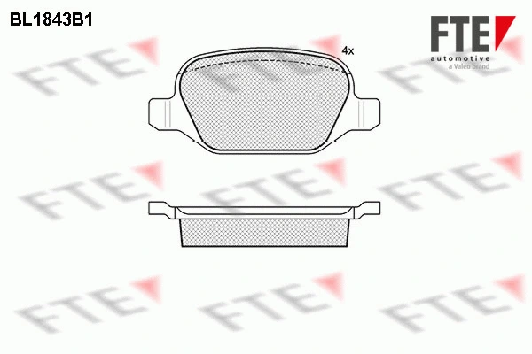 Brake Pad Set, disc brake (BL1843B1)