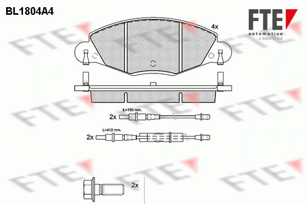 Brake Pad Set, disc brake (BL1804A4)