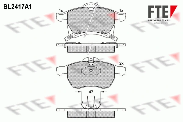 Brake Pad Set, disc brake (BL2417A1)