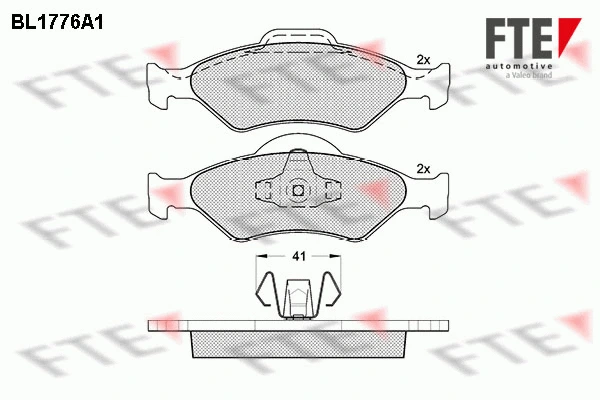 Brake Pad Set, disc brake (BL1776A1)
