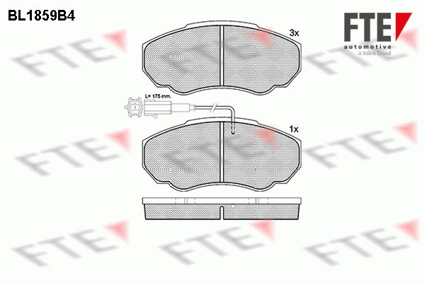 Brake Pad Set, disc brake (BL1859B4)