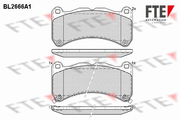Brake Pad Set, disc brake (BL2666A1)