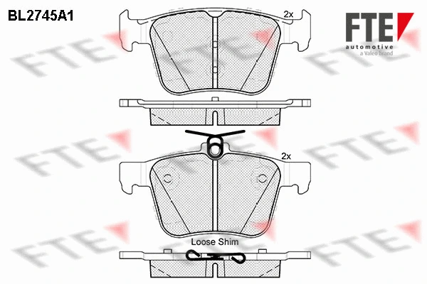 Brake Pad Set, disc brake (BL2745A1)