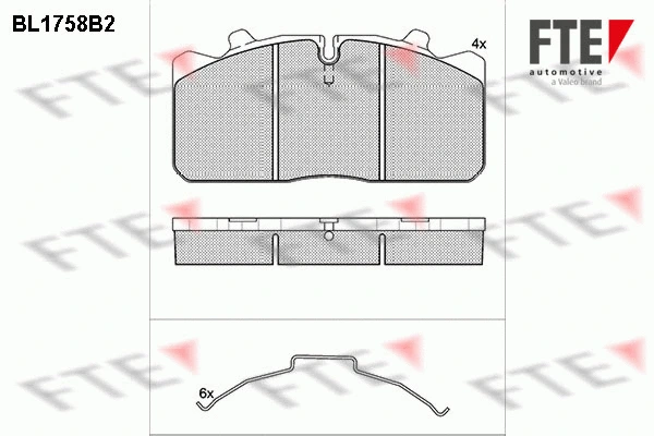 Brake Pad Set, disc brake (BL1758B2)
