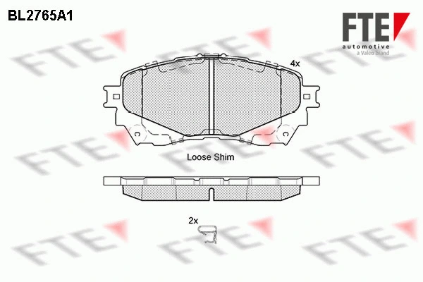 Brake Pad Set, disc brake (BL2765A1)