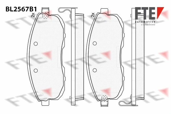 Brake Pad Set, disc brake (BL2567B1)