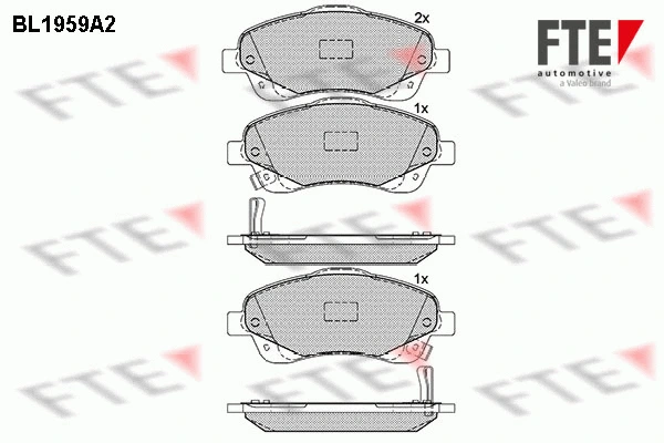 Brake Pad Set, disc brake (BL1959A2)