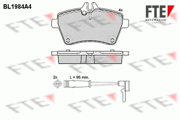 Brake Pad Set, disc brake (BL1984A4)
