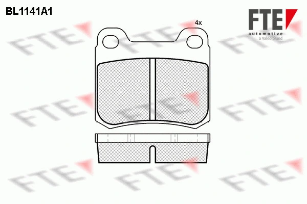 Brake Pad Set, disc brake (BL1141A1)
