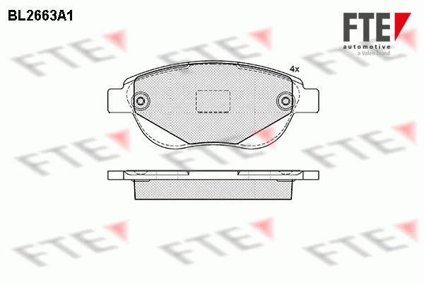 Brake Pad Set, disc brake (BL2663A1)