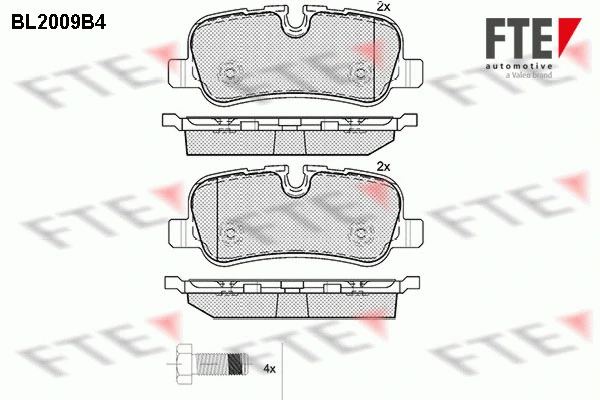 Brake Pad Set, disc brake (BL2009B4)
