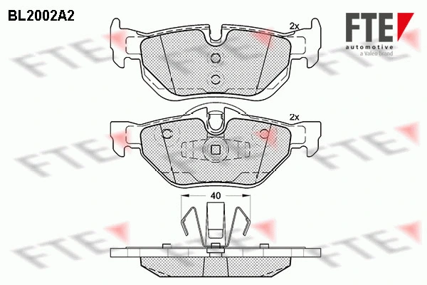 Brake Pad Set, disc brake (BL2002A2)