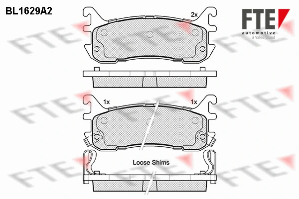 Brake Pad Set, disc brake (BL1629A2)