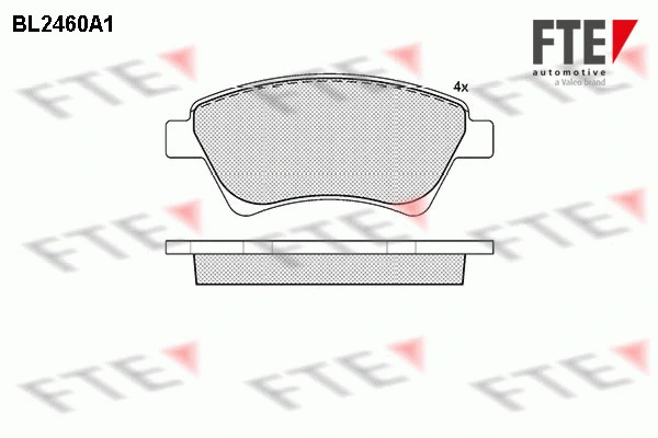 Brake Pad Set, disc brake (BL2460A1)