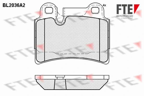Brake Pad Set, disc brake (BL2036A2)