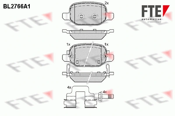 Brake Pad Set, disc brake (BL2766A1)