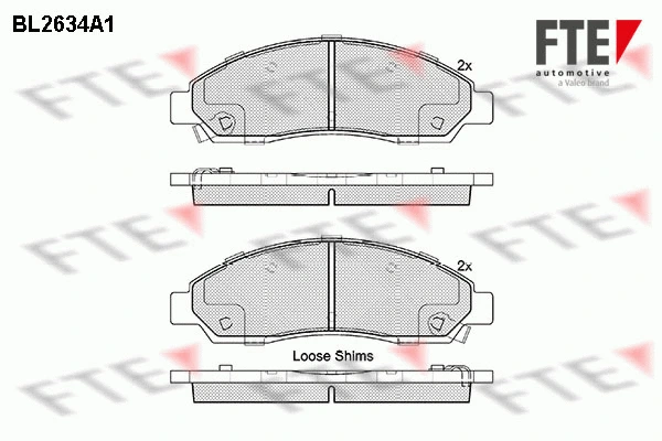 Brake Pad Set, disc brake (BL2634A1)
