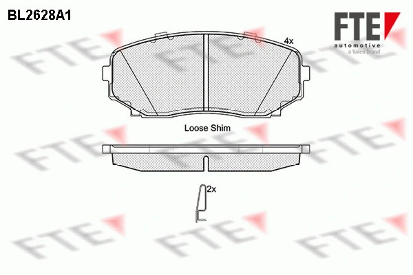 Brake Pad Set, disc brake (BL2628A1)