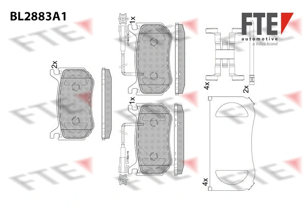 Brake Pad Set, disc brake (BL2883A1)
