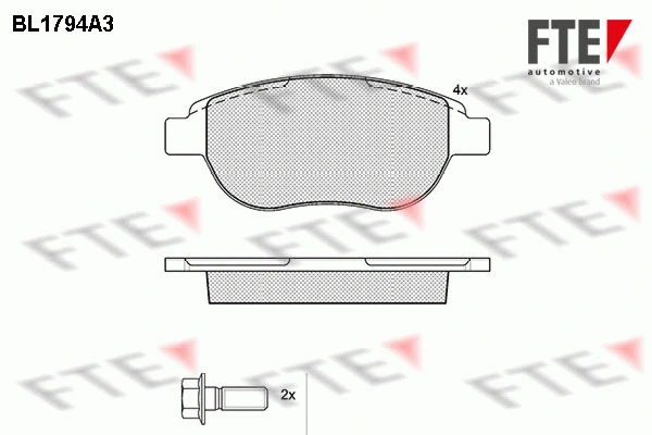 Brake Pad Set, disc brake (BL1794A3)