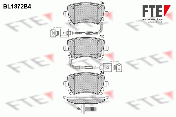 Brake Pad Set, disc brake (BL1872B4)