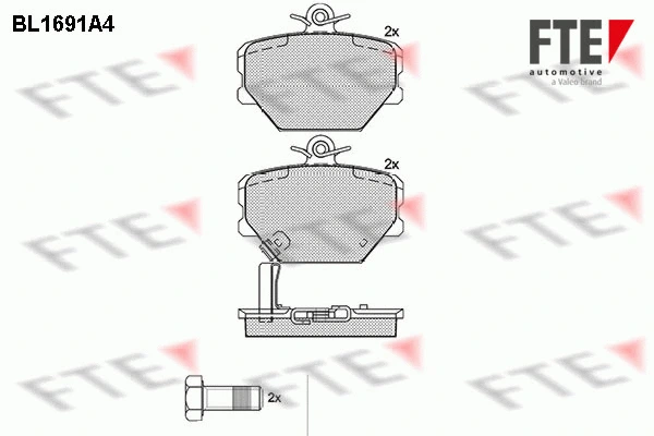 Brake Pad Set, disc brake (BL1691A4)