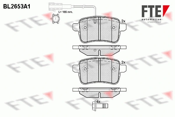 Brake Pad Set, disc brake (BL2653A1)