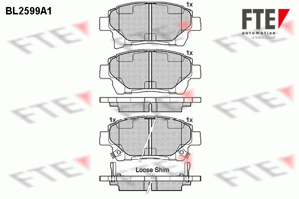 Brake Pad Set, disc brake (BL2599A1)