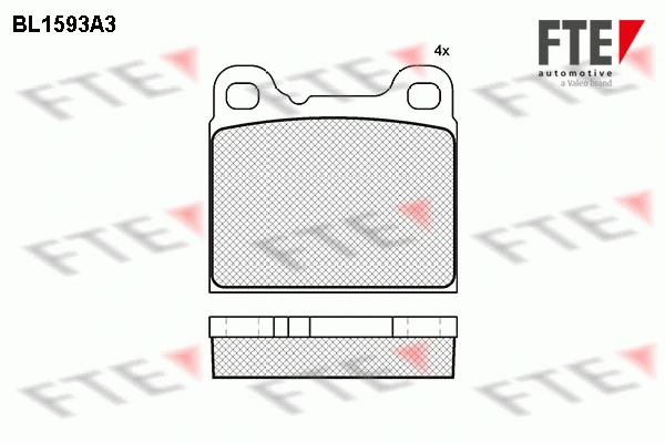 Brake Pad Set, disc brake (BL1593A3)