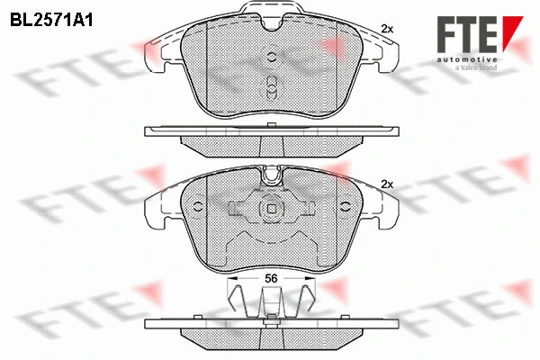 Brake Pad Set, disc brake (BL2571A1)