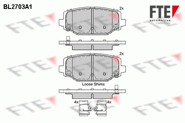 Brake Pad Set, disc brake (BL2703A1)