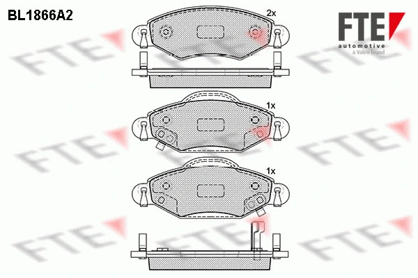 Brake Pad Set, disc brake (BL1866A2)