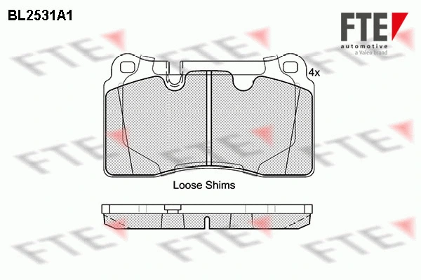 Brake Pad Set, disc brake (BL2531A1)