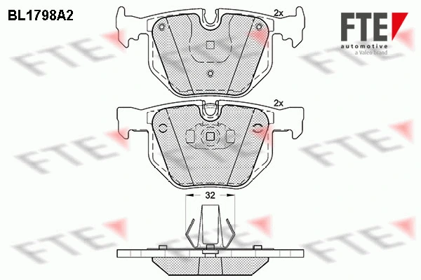 Brake Pad Set, disc brake (BL1798A2)